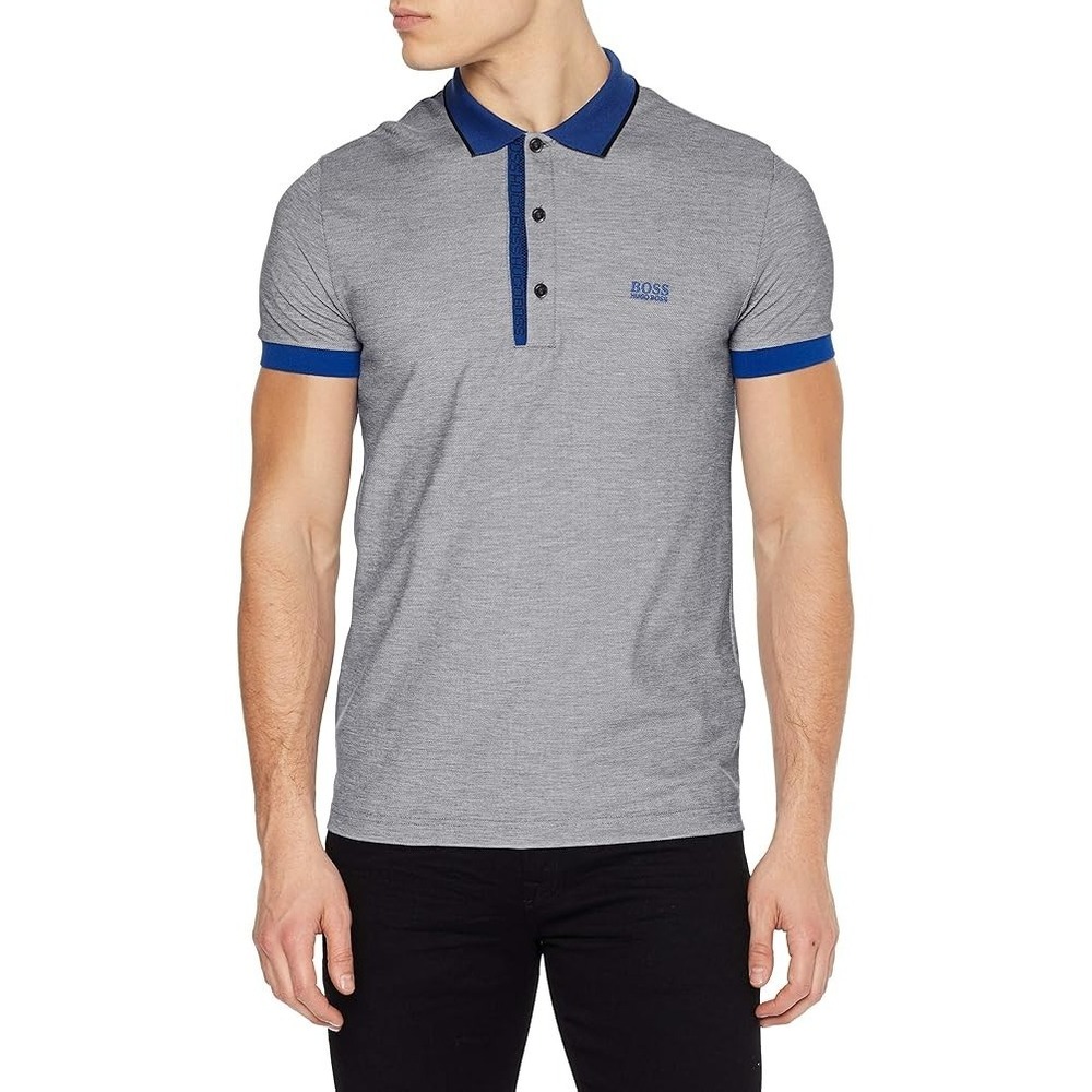 Boss Hugo Boss Polo t-Shirt cotton Charcoal classic Medium A006460